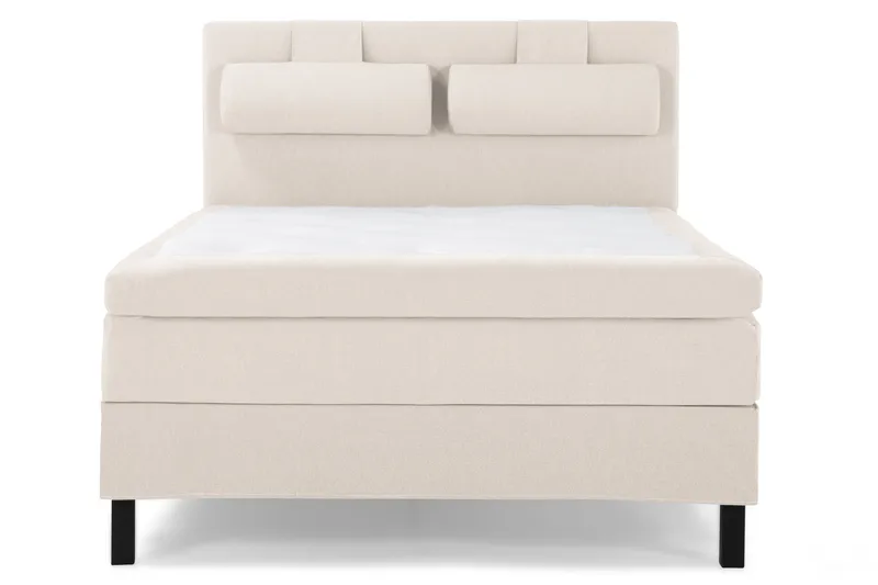 Lucky Komplett Sängpaket 140x200 Polyeter Slät Sänggavel - Nackkudde Stor Beige - Products - Möbler - Säng - Kontinentalsäng