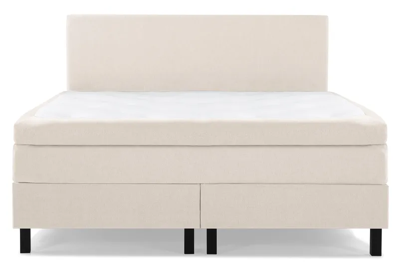 Lucky Komplett Sängpaket 150x200 Polyeter Slät Sänggavel, Beige
