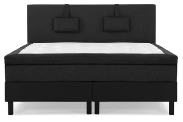 Lucky Slät Sänggavel 160 cm - Svart/Grå/PU