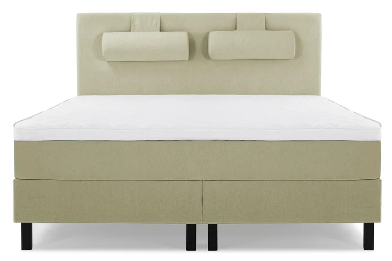 Lucky Komplett Sängpaket 160x200 Skum Slät Sänggavel, Nackkudde Stor Grön