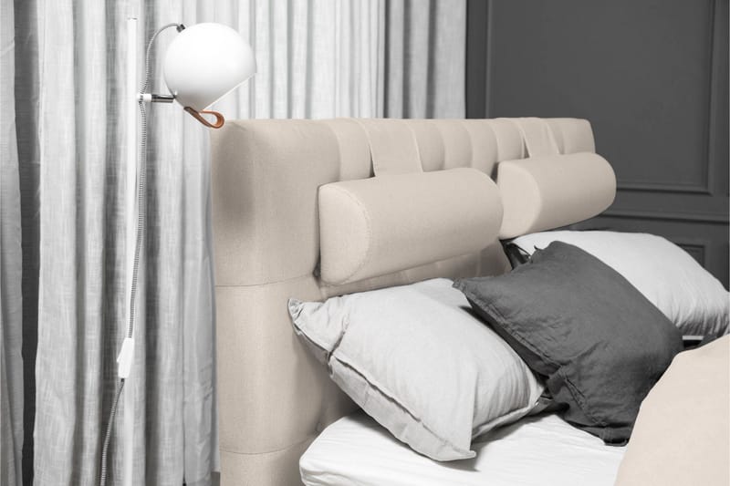 Lucky Komplett Sängpaket 180x200 Latex Diamant Sänggavel - Beige - Products - Möbler - Säng - Kontinentalsäng