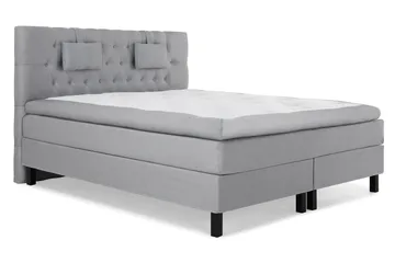 Lucky Komplett Sängpaket 180x200 Latex Diamant Sänggavel - Nackkudde Liten Mellangrå - Products - Möbler - Säng - Kontinentalsäng