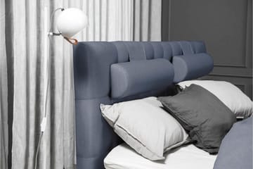 Lucky Komplett Sängpaket 180x200 Latex Diamant Sänggavel - Nackkudde Stor Mörkblå - Products - Möbler - Säng - Kontinentalsäng