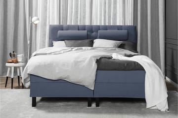Lucky Komplett Sängpaket 180x200 Latex Diamant Sänggavel - Nackkudde Stor Mörkblå - Products - Möbler - Säng - Kontinentalsäng