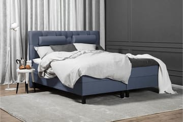 Lucky Komplett Sängpaket 180x200 Latex Diamant Sänggavel - Nackkudde Stor Mörkblå - Products - Möbler - Säng - Kontinentalsäng
