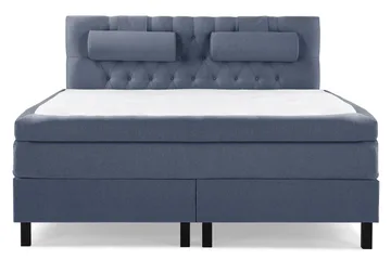 Lucky Komplett Sängpaket 180x200 Latex Diamant Sänggavel, Nackkudde Stor Mörkblå