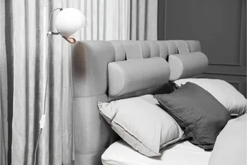 Lucky Komplett Sängpaket 180x200 Skum Diamant - Nackkudde Liten Mellangrå - Products - Möbler - Säng - Kontinentalsäng