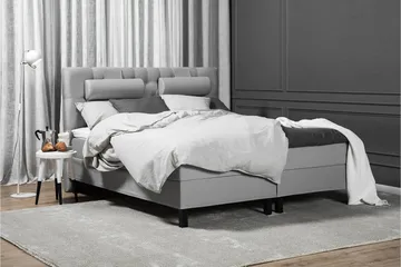 Lucky Komplett Sängpaket 180x200 Skum Diamant - Nackkudde Liten Mellangrå - Products - Möbler - Säng - Kontinentalsäng