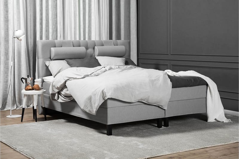 Lucky Komplett Sängpaket 180x200 Skum Diamant - Nackkudde Liten Mellangrå - Products - Möbler - Säng - Kontinentalsäng