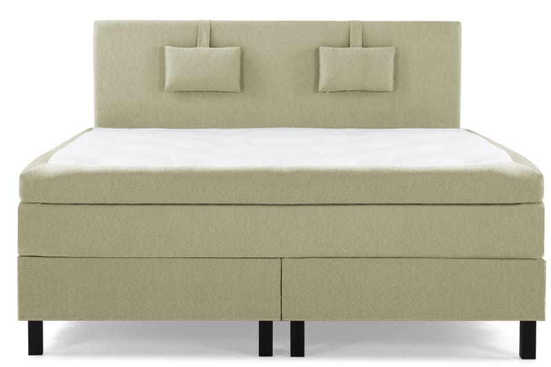 Lucky Komplett Sängpaket 180x200 Polyeter Slät Sänggavel, Nackkudde Liten Grön