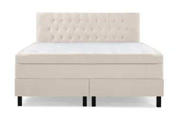 Lucky Komplett Sängpaket 180x200 Polyeter Diamant Sänggavel, Beige