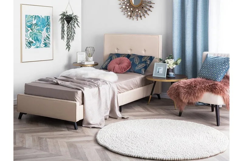 Nattaro Sängram 90x200 cm, Beige