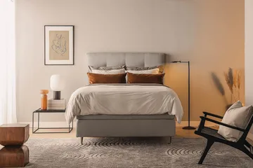 Oslo Lyx Kontinentalsäng 120x200 cm - Grå - Products - Möbler - Säng - Kontinentalsäng