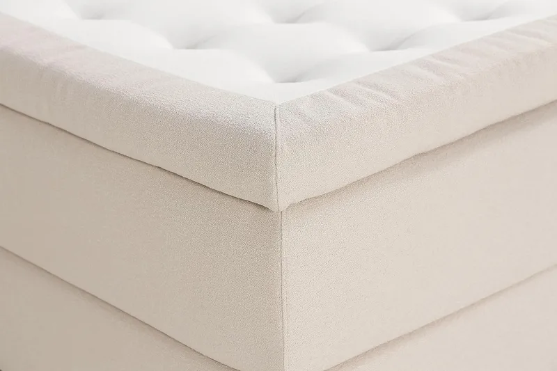 Oslo Lyx Sängpaket Boucle 120x200 Knappad gavel - Ljusbeige - Products - Möbler - Säng - Kontinentalsäng