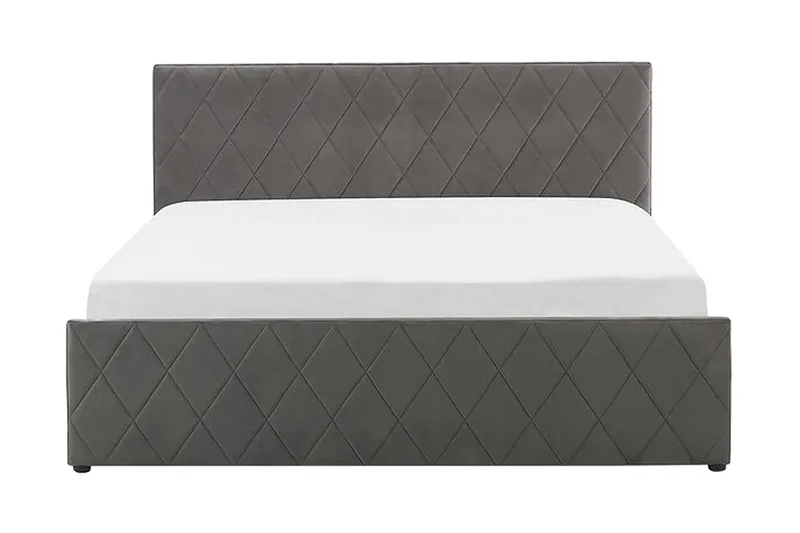 Rochefort Förvaringssäng 180x200 cm, Sammet/Grå