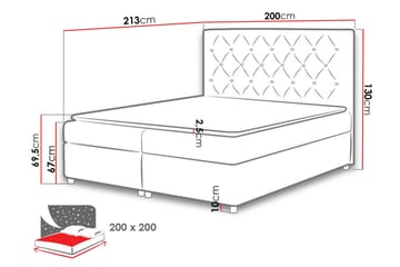 Roma Sängpaket 200x200 cm - Vit - Products - Möbler - Säng - Komplett sängpaket