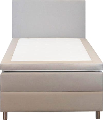 Säng 120x200 cm beige med förvaring 5 zoner pocket - Sänggavel ingår - beige - Products - Möbler - Säng - Säng med förvaring