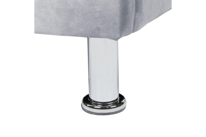 Säng med förvaring Metz - Grå, Silver/Sammet, 90x200 cm - Products - Möbler - Säng - Säng med förvaring