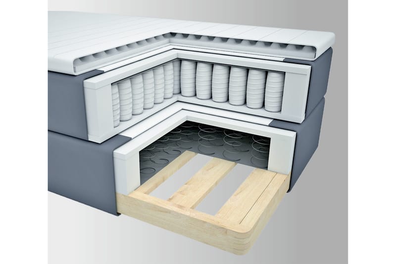 Select No 2 Kontinentalsäng 120x200 - Ljusgrå - Products - Möbler - Säng - Enkelsäng