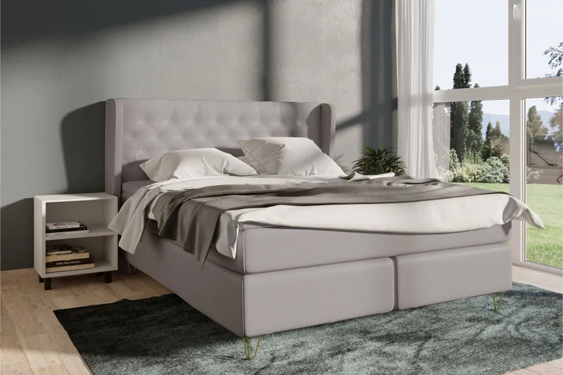 Select No 3 Komplett Sängpaket 140x200 Fast - Ljusgrå/Metall - Products - Möbler - Säng - Kontinentalsäng