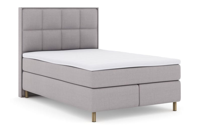 Select No 3 Komplett Sängpaket 140x200 Medium - Ljusgrå/Koppar - Products - Möbler - Säng - Kontinentalsäng
