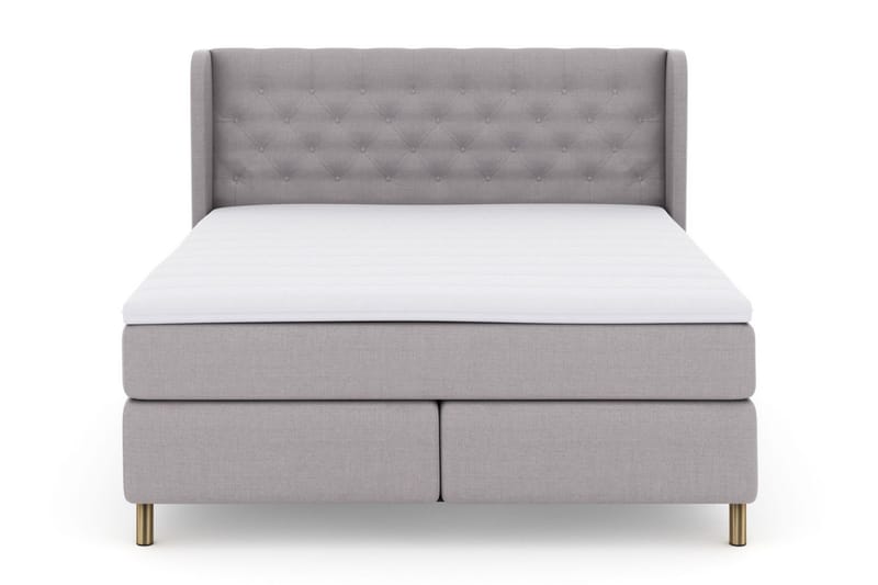 Select No 3 Komplett Sängpaket 160x200 Fast - Ljusgrå/Koppar - Products - Möbler - Säng - Kontinentalsäng