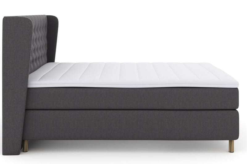 Select No 3 Komplett Sängpaket 160x200 Fast - Mörkgrå/Koppar - Products - Möbler - Säng - Kontinentalsäng
