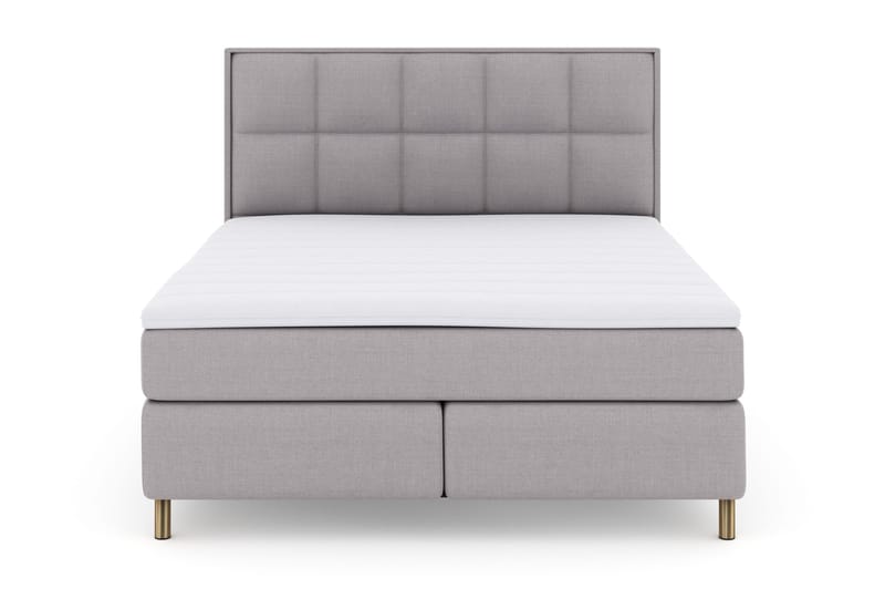 Select No 3 Komplett Sängpaket 180x200 Fast, Ljusgrå/Koppar