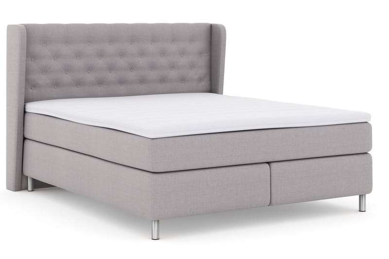 Select No 3 Komplett Sängpaket 180x200 Medium - Ljusgrå/Metall - Products - Möbler - Säng - Kontinentalsäng