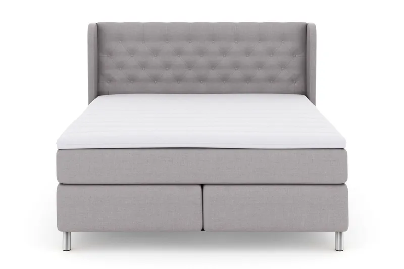 Select No 3 Komplett Sängpaket 180x200 Medium - Ljusgrå/Metall - Products - Möbler - Säng - Kontinentalsäng