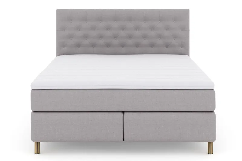 Select No 3 Komplett Sängpaket 210x210 Medium, Ljusgr å/Koppar