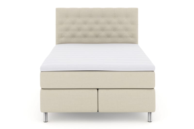 Select No 3 Kontinentalsäng 140x200 Fast - Beige/Metall - Products - Möbler - Säng - Kontinentalsäng
