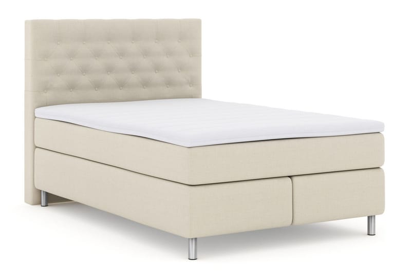 Select No 3 Kontinentalsäng 140x200 Fast - Beige/Metall - Products - Möbler - Säng - Kontinentalsäng