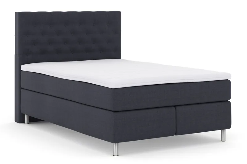 Select No 3 Kontinentalsäng 140x200 Fast - Blå/Metall - Products - Möbler - Säng - Kontinentalsäng