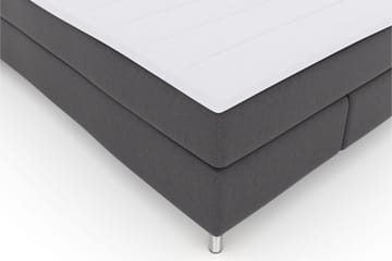 Select No 3 Kontinentalsäng 140x200 Fast - Mörkgrå/Metall - Products - Möbler - Säng - Kontinentalsäng