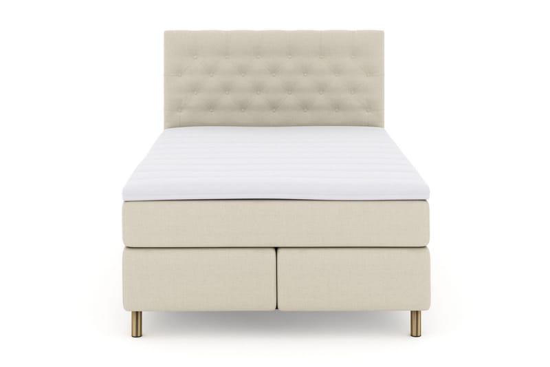 Select No 3 Kontinentalsäng 160x200 Fast/Medium, Beige/Koppar
