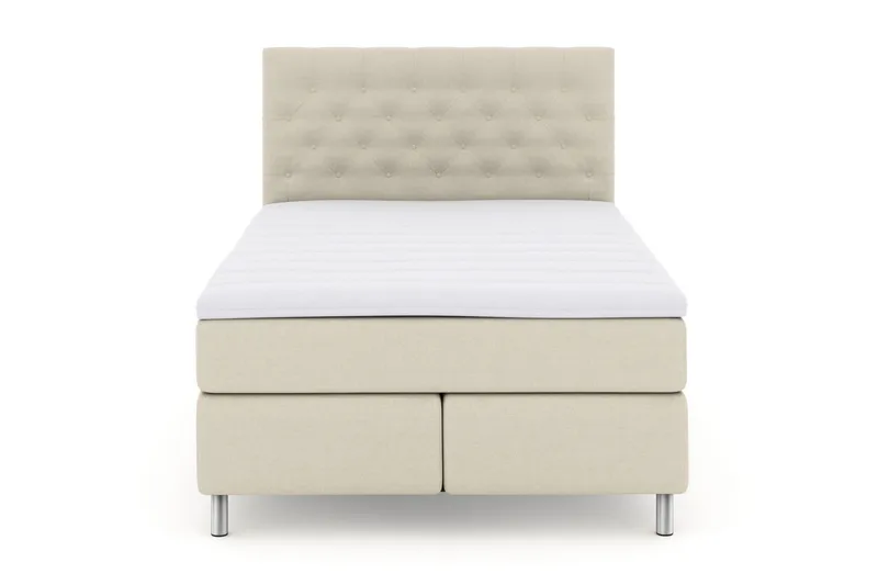 Select No 3 Kontinentalsäng 160x200 Fast/Medium - Beige/Metall - Products - Möbler - Säng - Kontinentalsäng