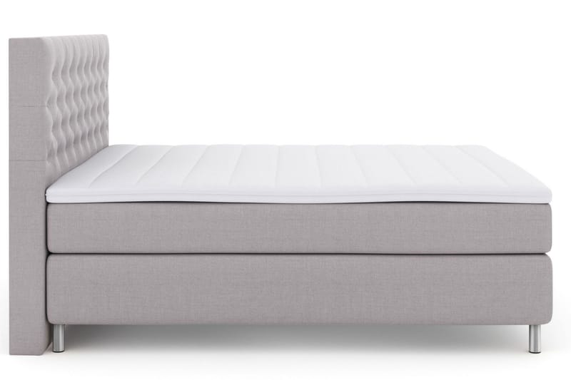 Select No 3 Kontinentalsäng 160x200 Fast/Medium - Ljusgrå/Metall - Products - Möbler - Säng - Kontinentalsäng
