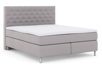 Select No 3 Kontinentalsäng 180x200 Fast - Ljusgrå/Metall - Products - Möbler - Säng - Kontinentalsäng