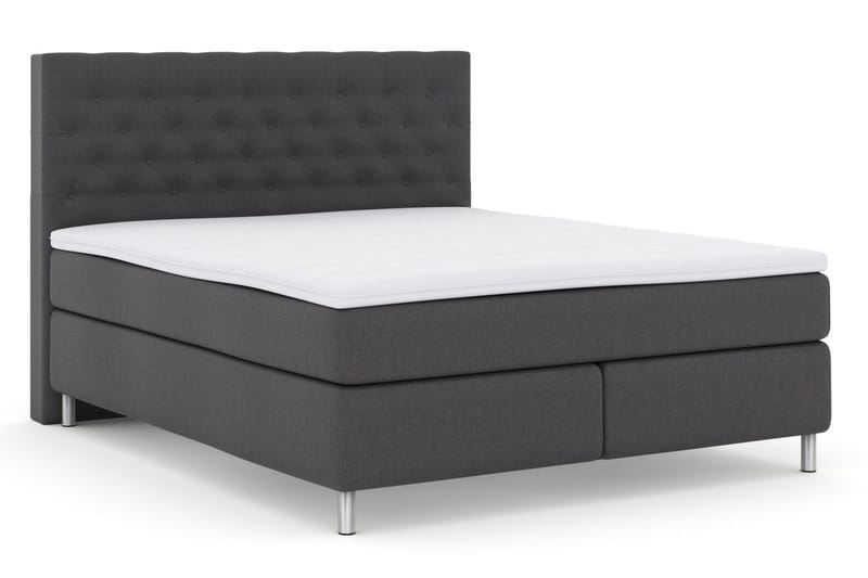Select No 3 Kontinentalsäng 180x200 Fast/Medium - Mörkgrå/Metall - Products - Möbler - Säng - Kontinentalsäng
