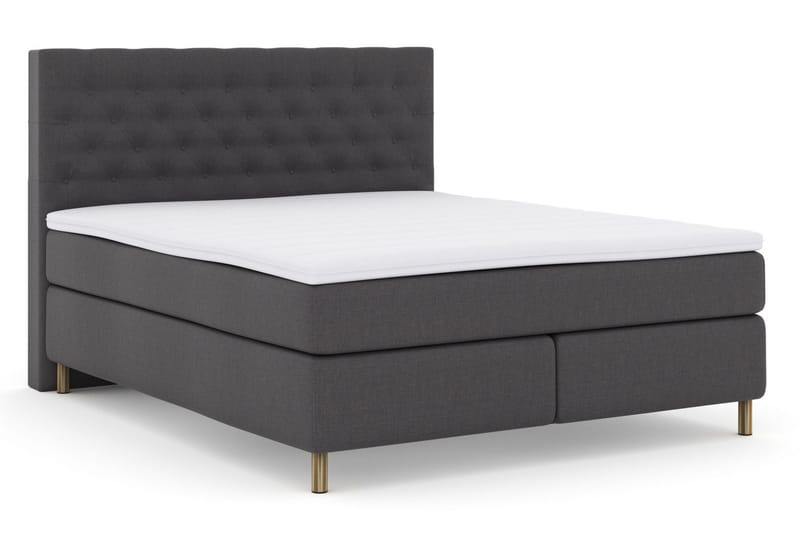 Select No 3 Kontinentalsäng 180x200 Medium - Mörkgrå/Koppar - Products - Möbler - Säng - Kontinentalsäng