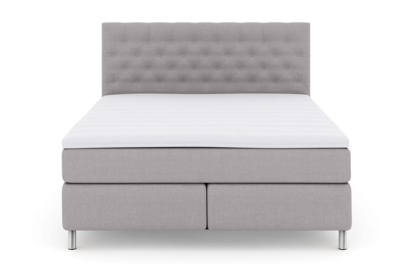 Select No 3 Kontinentalsäng 210x210 Medium - Ljusgrå/Metall - Products - Möbler - Säng - Kontinentalsäng