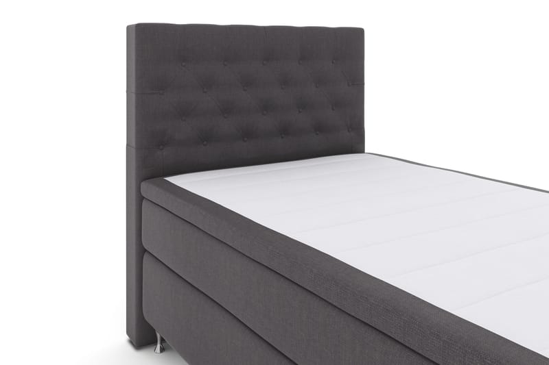 Select No 4 Komplett Sängpaket 120x200 Fast - Mörkgrå/Silver - Products - Möbler - Säng - Enkelsäng