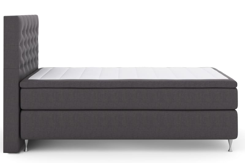 Select No 4 Komplett Sängpaket 120x200 Fast - Mörkgrå/Silver - Products - Möbler - Säng - Enkelsäng