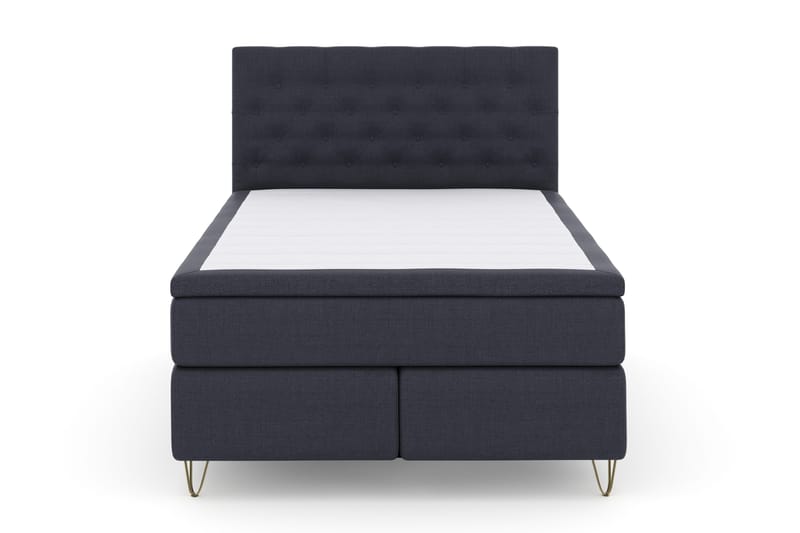 Select No 4 Komplett Sängpaket 140x200 Fast - Blå/Metall V-form - Products - Möbler - Säng - Kontinentalsäng