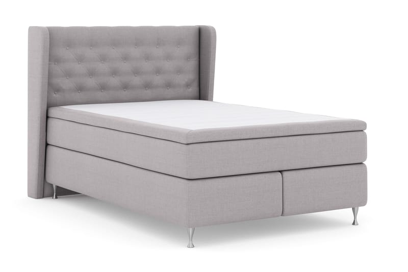 Select No 4 Komplett Sängpaket 140x200 Fast - Ljusgrå/Silver - Products - Möbler - Säng - Kontinentalsäng