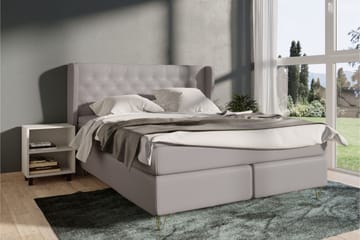 Select No 4 Komplett Sängpaket 140x200 Fast - Ljusgrå/Silver - Products - Möbler - Säng - Kontinentalsäng