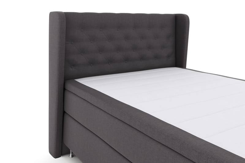 Select No 4 Komplett Sängpaket 140x200 Fast - Mörkgrå/Silver - Products - Möbler - Säng - Kontinentalsäng