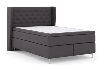 Select No 4 Komplett Sängpaket 140x200 Fast - Mörkgrå/Silver - Products - Möbler - Säng - Kontinentalsäng