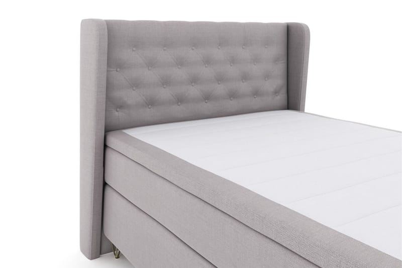 Select No 4 Komplett Sängpaket 140x200 Fast/Medium - Ljusgrå/Metall V-form - Products - Möbler - Säng - Kontinentalsäng